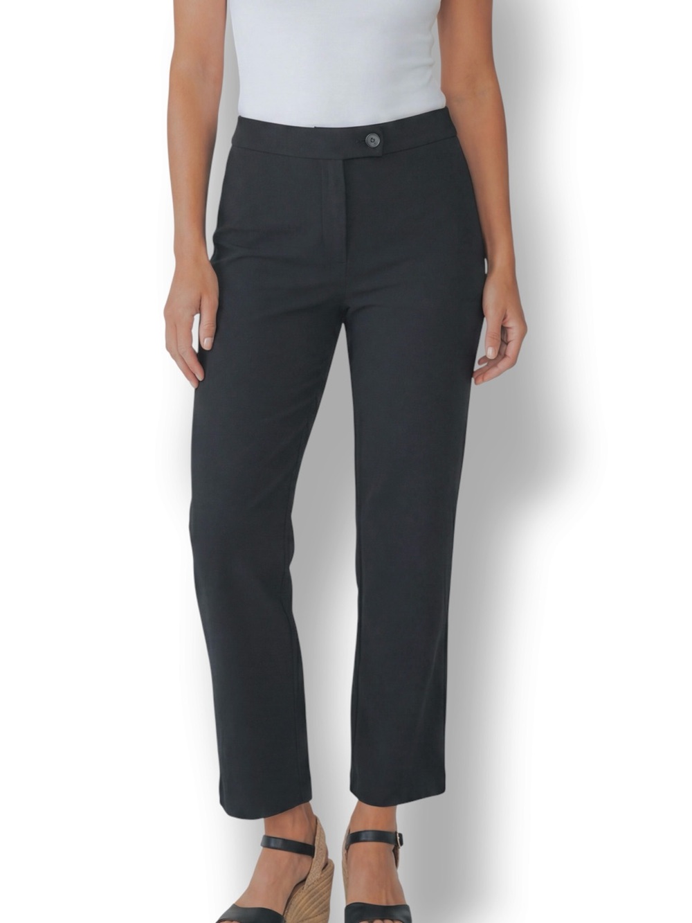 4/$20 Jaclyn Smith Black Career Dress Pants Straight Leg Stretch Slacks Size 10